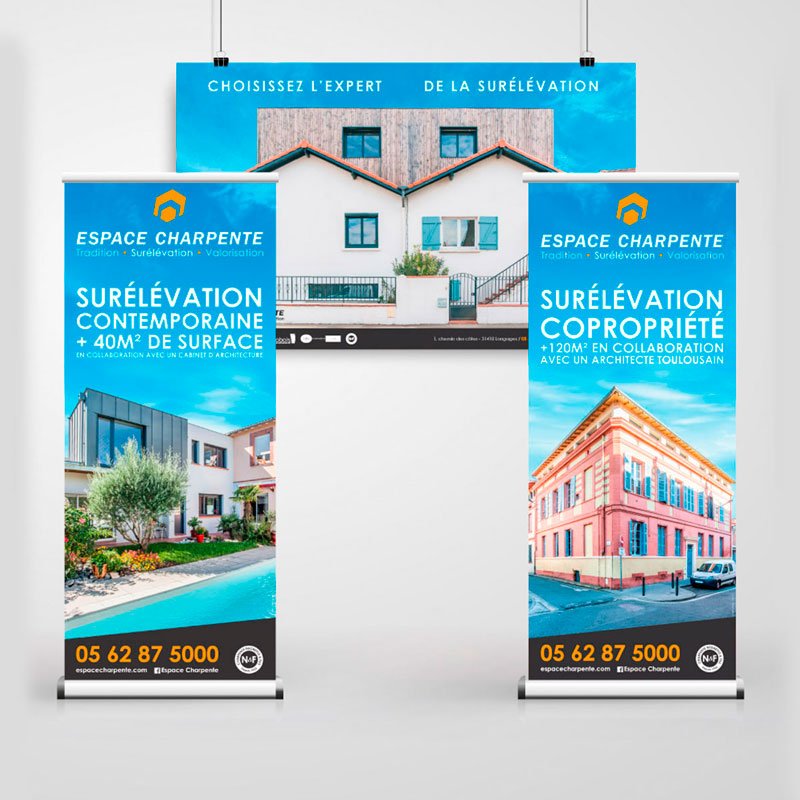 roll up bache espace charpente