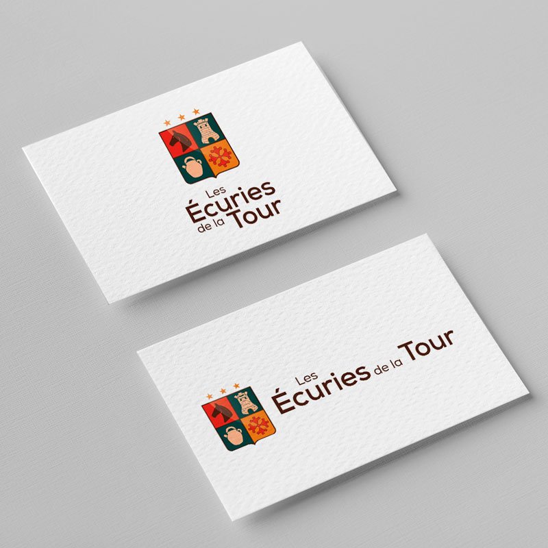projet-lesecuriesdelatour carte de visite logo les ecuries de la tour