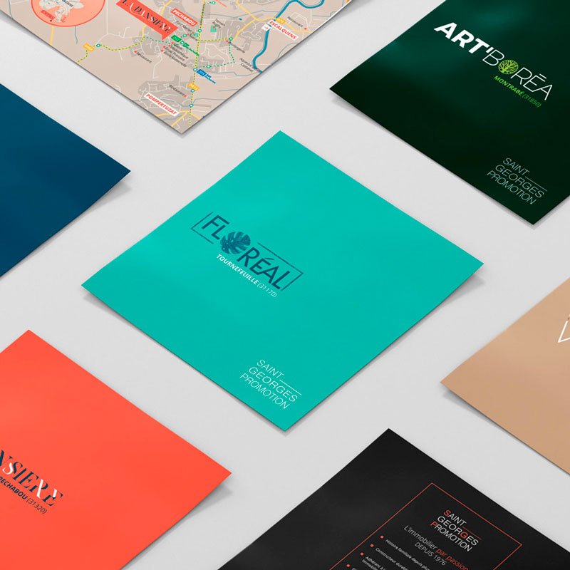 identités graphiques plaquettes saint georges promotion